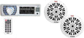 Pyle Bluetooth Marine Receiver Stereo with 6.5 in Dual Marine Speakers