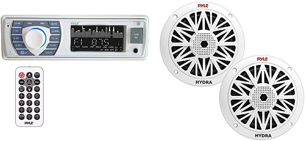 Pyle Bluetooth Marine Receiver Stereo with 6.5 Inch Speakers