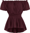 Scarlet Darkness Renaissance Shirt Women Peasant Blouse - Flattering