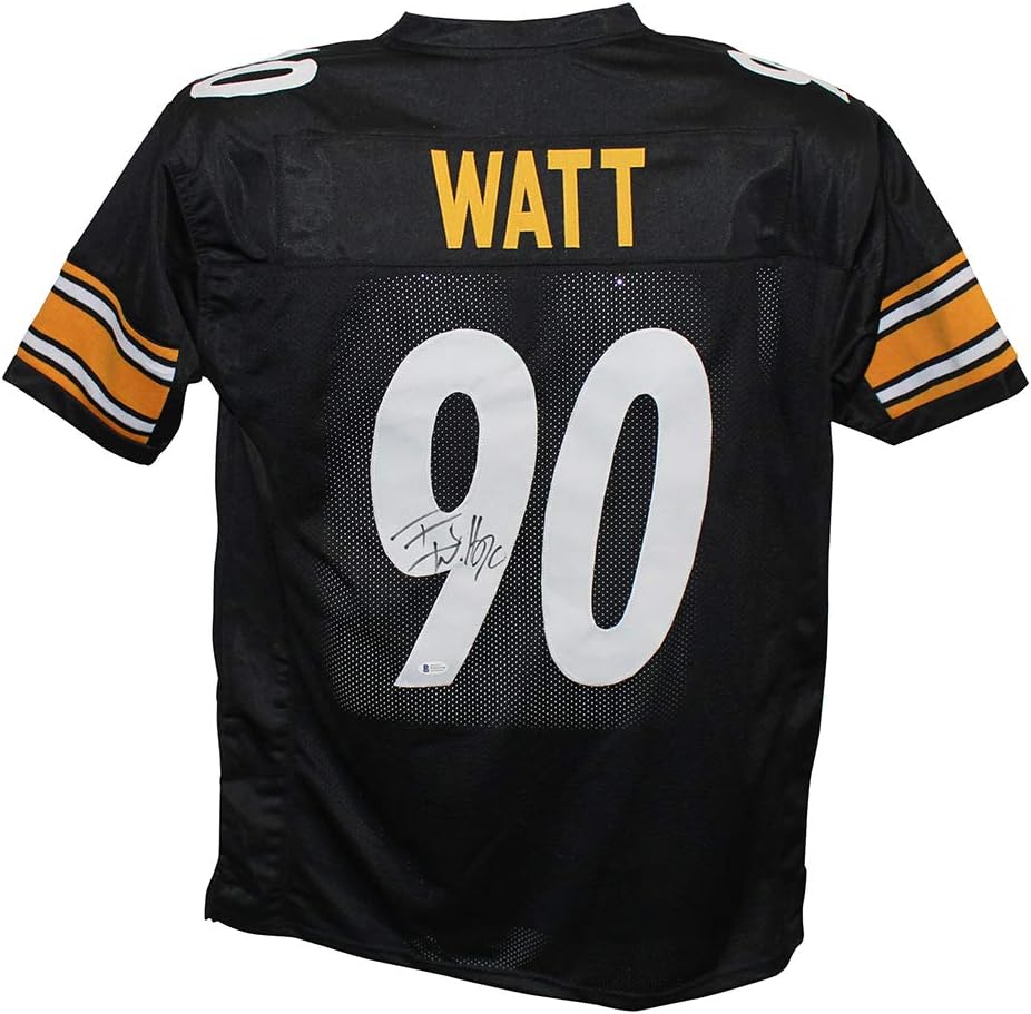 TJ Watt Autographed Pro Style Black XL Jersey for Fans