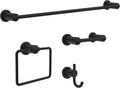 Delta Nicoli 4-Piece Matte Black Bathroom Set - Modern Hardware