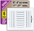 10x8 3-Way Curved Blade Air Supply Diffuser - Fits 10x8 Duct