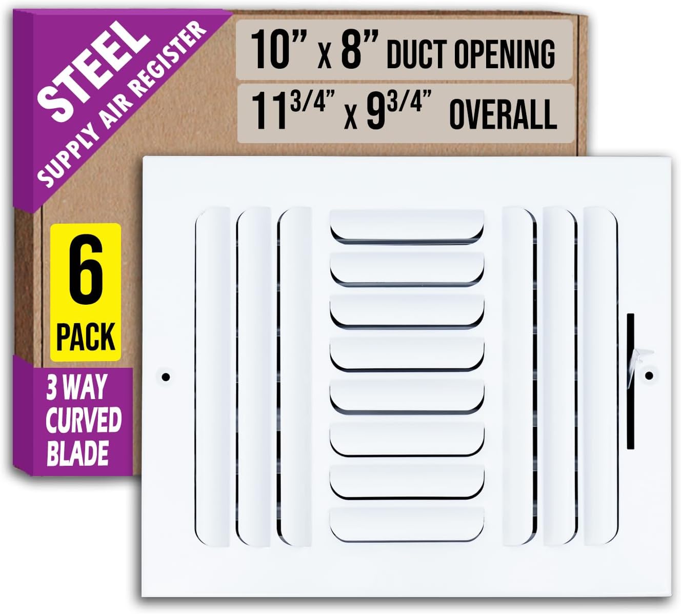 3 Way Fixed Curved Blade Air Supply Diffuser for Duct Openings