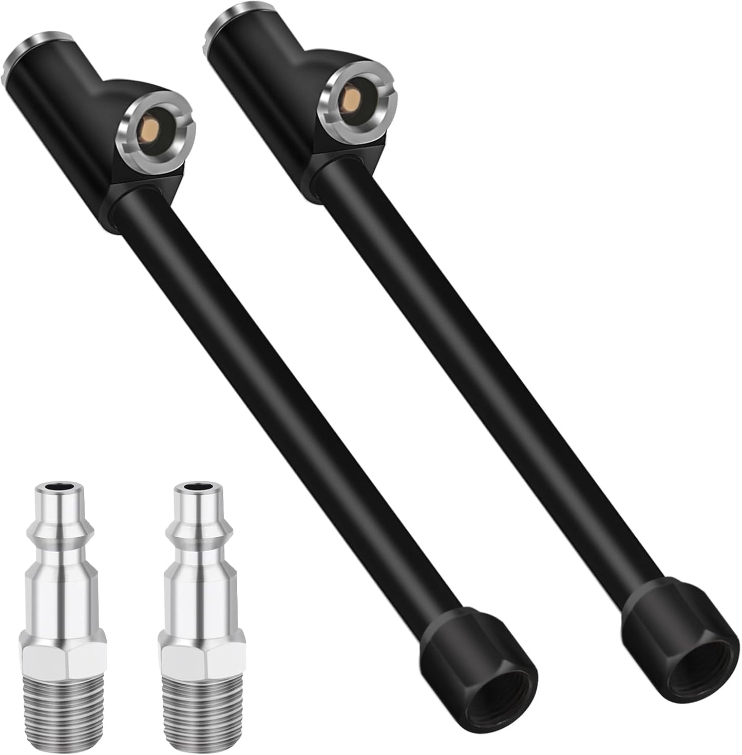 2-Pack Extended Dual Head Air Chuck for Fast Tire Inflation