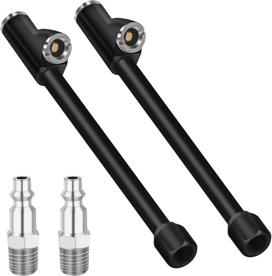 2-Pack Extended Dual Head Air Chuck for Fast Tire Inflation