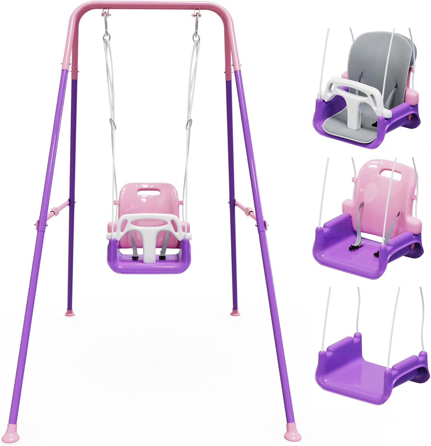 Toddler Swing with Soft Cushion for Indoor & Outdoor Fun
