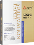 A-SUB Sublimation Paper 120G 8.5x11 110 Sheets - High Transfer