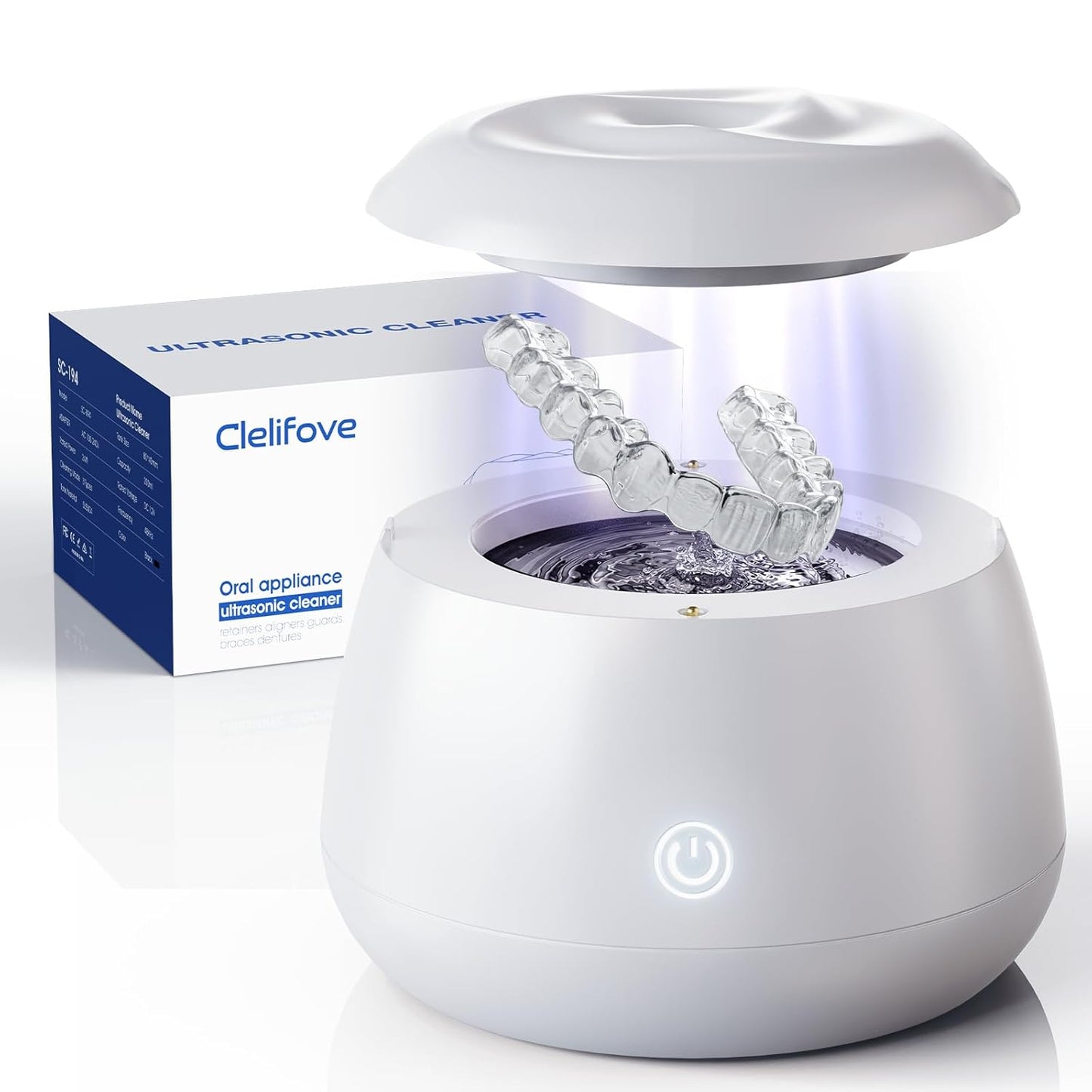 Ultrasonic Retainer Cleaner Machine for Dentures and Aligners
