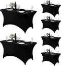 Fokitut 6 Pack Spandex Table Cover for 4FT Table - Universal Fitted