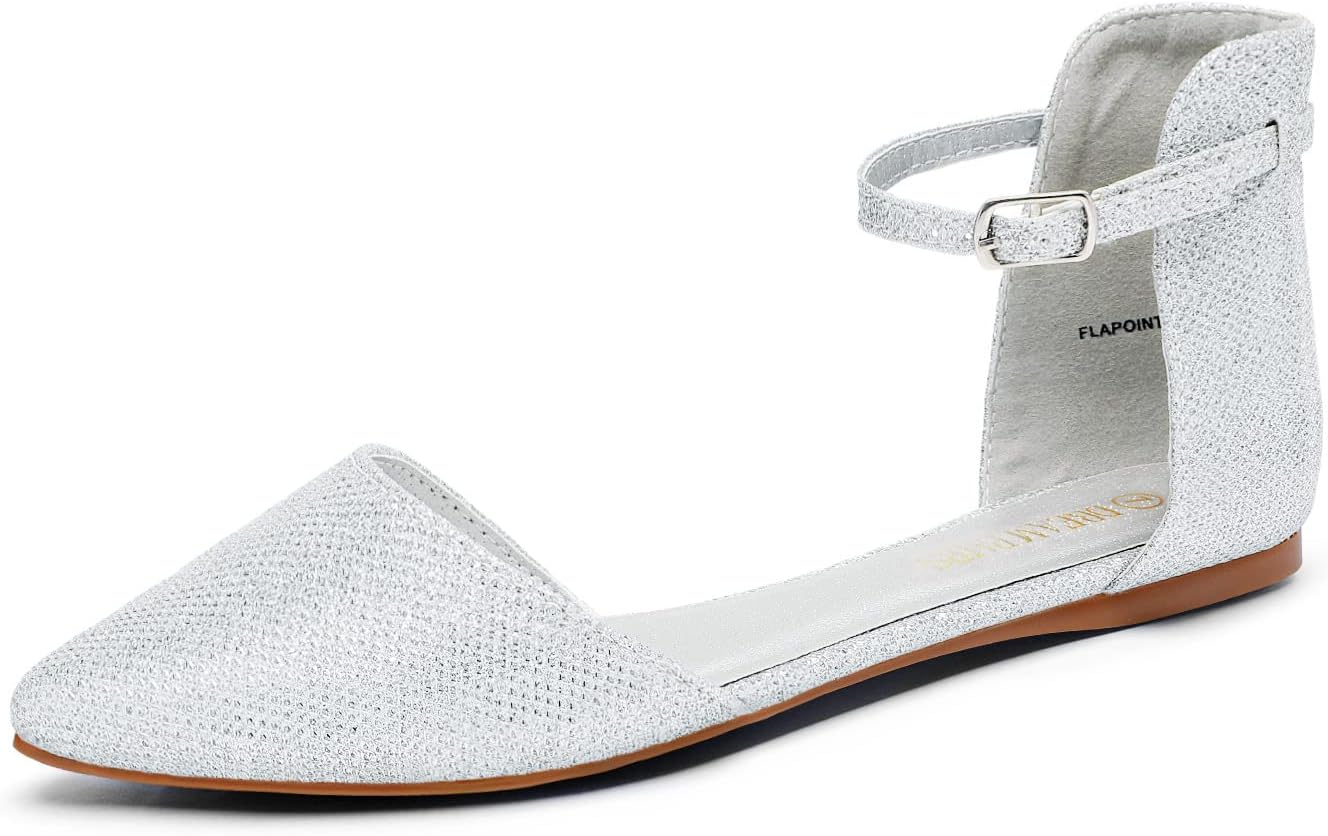 DREAM PAIRS Women's Casual D'Orsay Pointed Ballet Flats Shoes