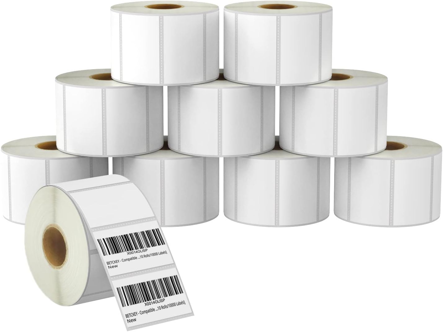 BETCKEY Premium UPC Barcode Labels - 10 Rolls, 10000 Labels
