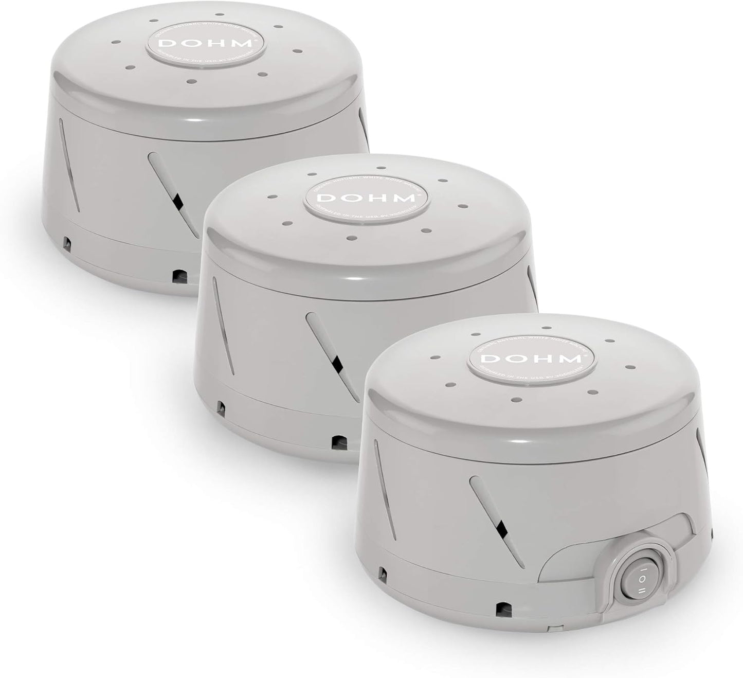 Dohm Classic Gray 3 Pack: Real Fan Sound, Noise Cancelling