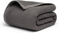 Salt Earth GOTS Organic Cotton Waffle Throw Blanket 90 in x 90 in