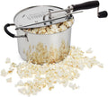 StovePop Stainless Steel Popcorn Popper - Gearless Crank Design