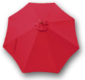 Formosa Covers 11 ft 8-Rib Replacement Umbrella Canopy - Durable Red