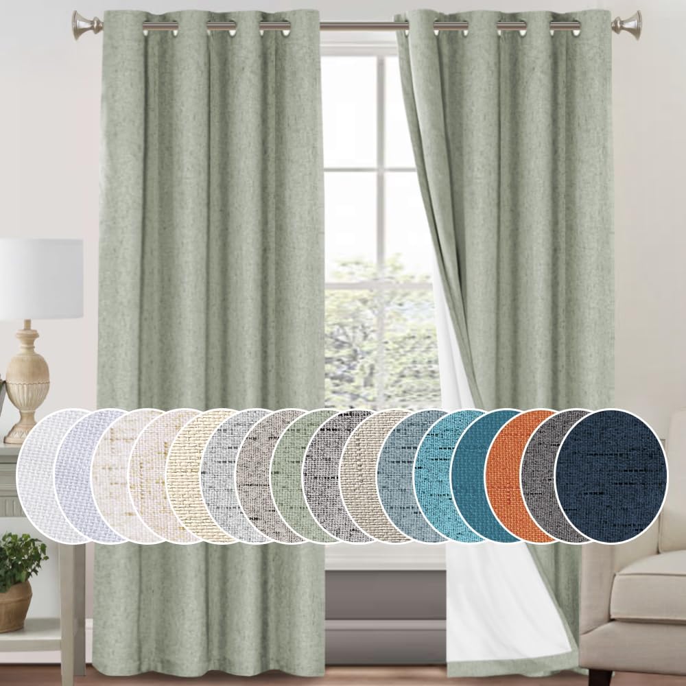 PrinceDeco 100% Blackout Curtains for Bedroom and Living Room