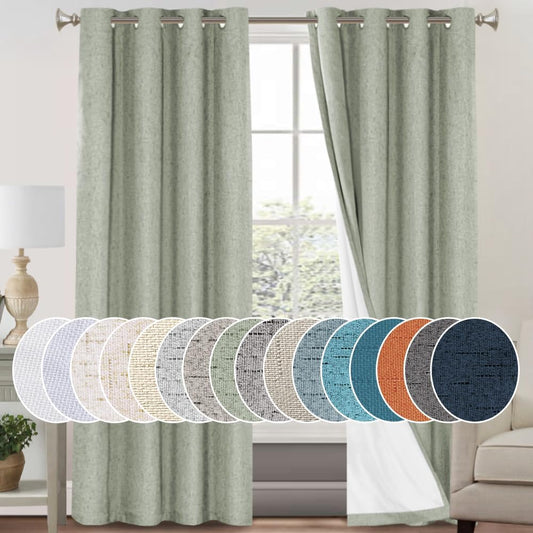 PrinceDeco 100% Blackout Curtains for Bedroom and Living Room