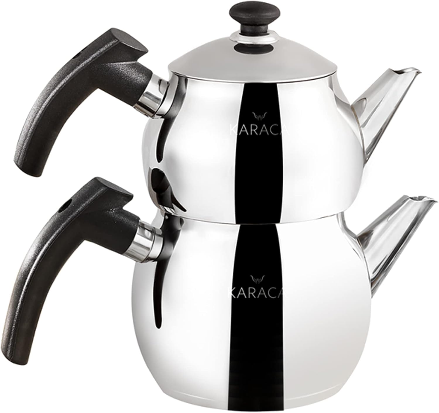 KARACA Adelya Teapot Set - Elegant Stainless Steel Design