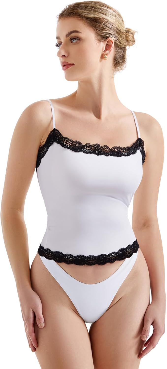 SUUKSESS Women Lace Double Lined Camisole Top for Stylish Outfits