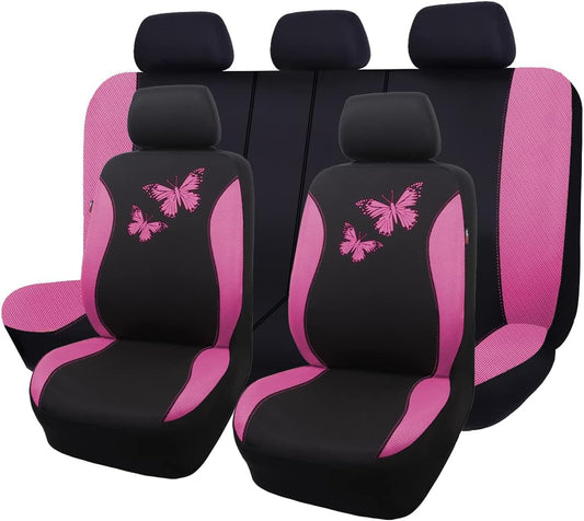 Flying Banner Butterfly Car Seat Covers Full Set for Women