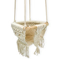 Organic Cotton Macrame Baby Swing with Solid Wood Bar - Gentle Boho