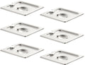 CURTA 6-Pack Slotted Steam Table Pan Lid with Handle - NSF