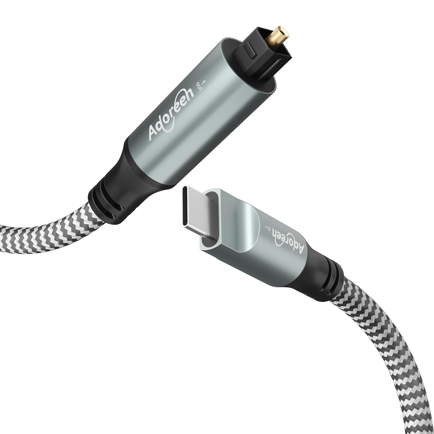 Unidirectional USB C to Toslink Digital Optical Audio Cable 4 Ft