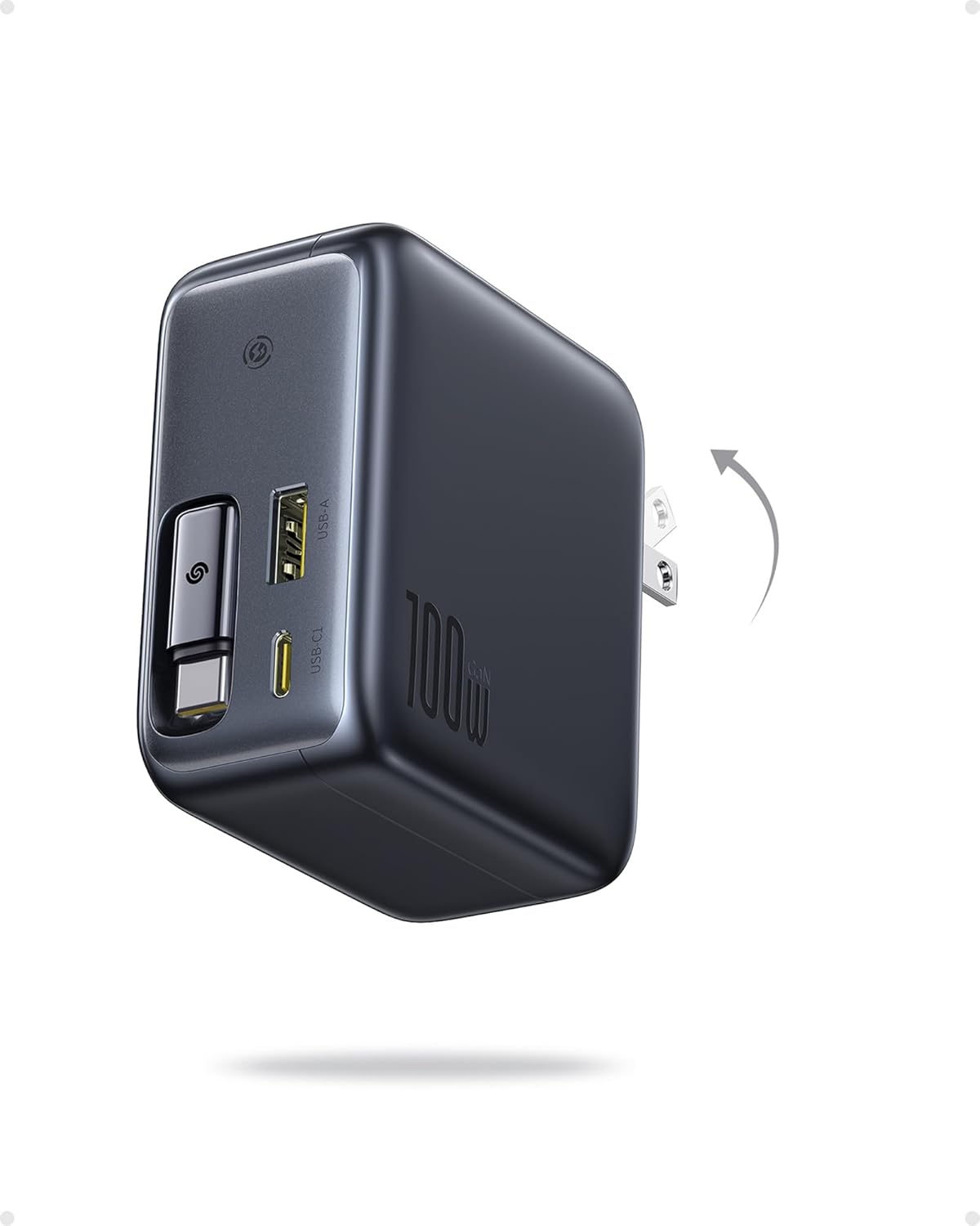 Baseus Enercore 100W USB C Charger with Retractable Cable