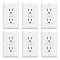 GFCI Outlet 15 Amp Self-Test GFI Receptacle - 6 Pack