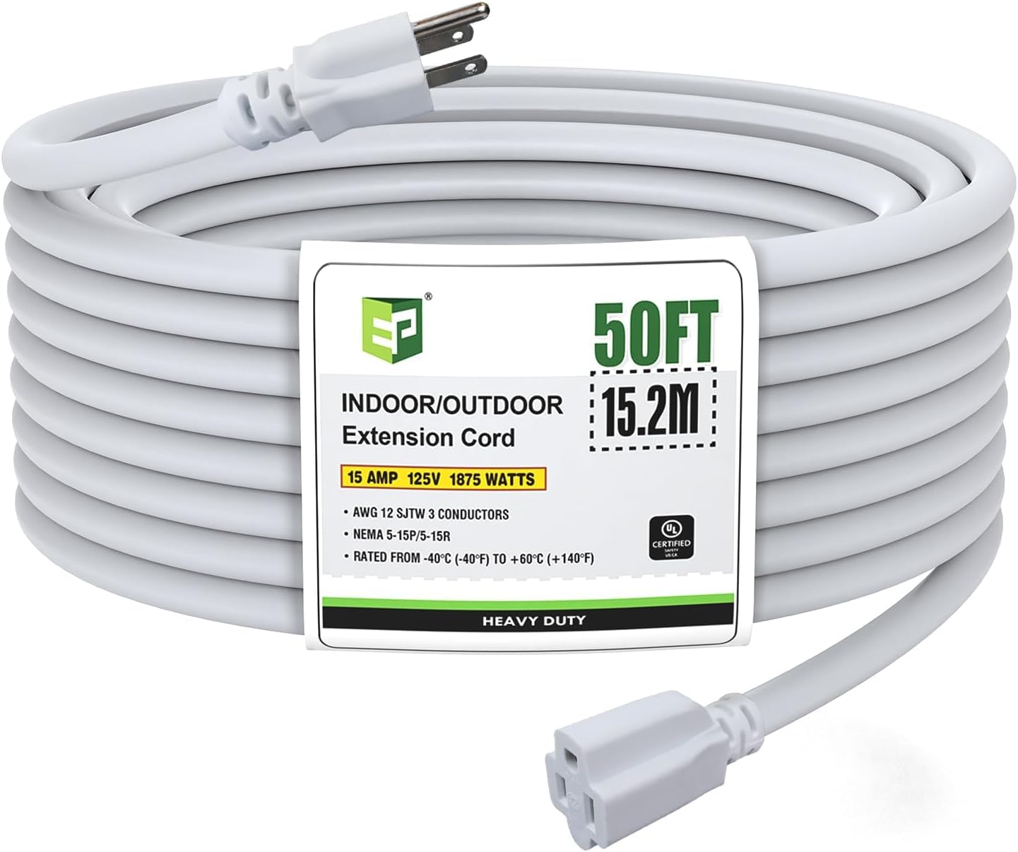 EP 50 Ft Outdoor Extension Cord for Lawn and Garden Use