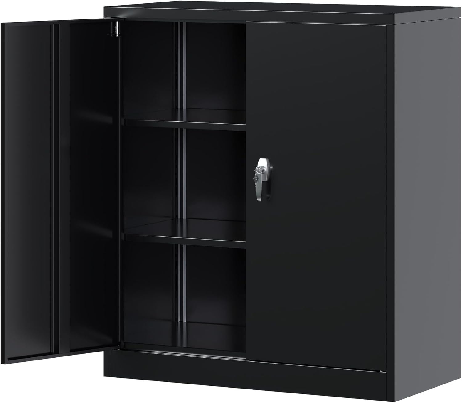 Metal Storage Cabinets with Lock and Adjustable Shelves for Home