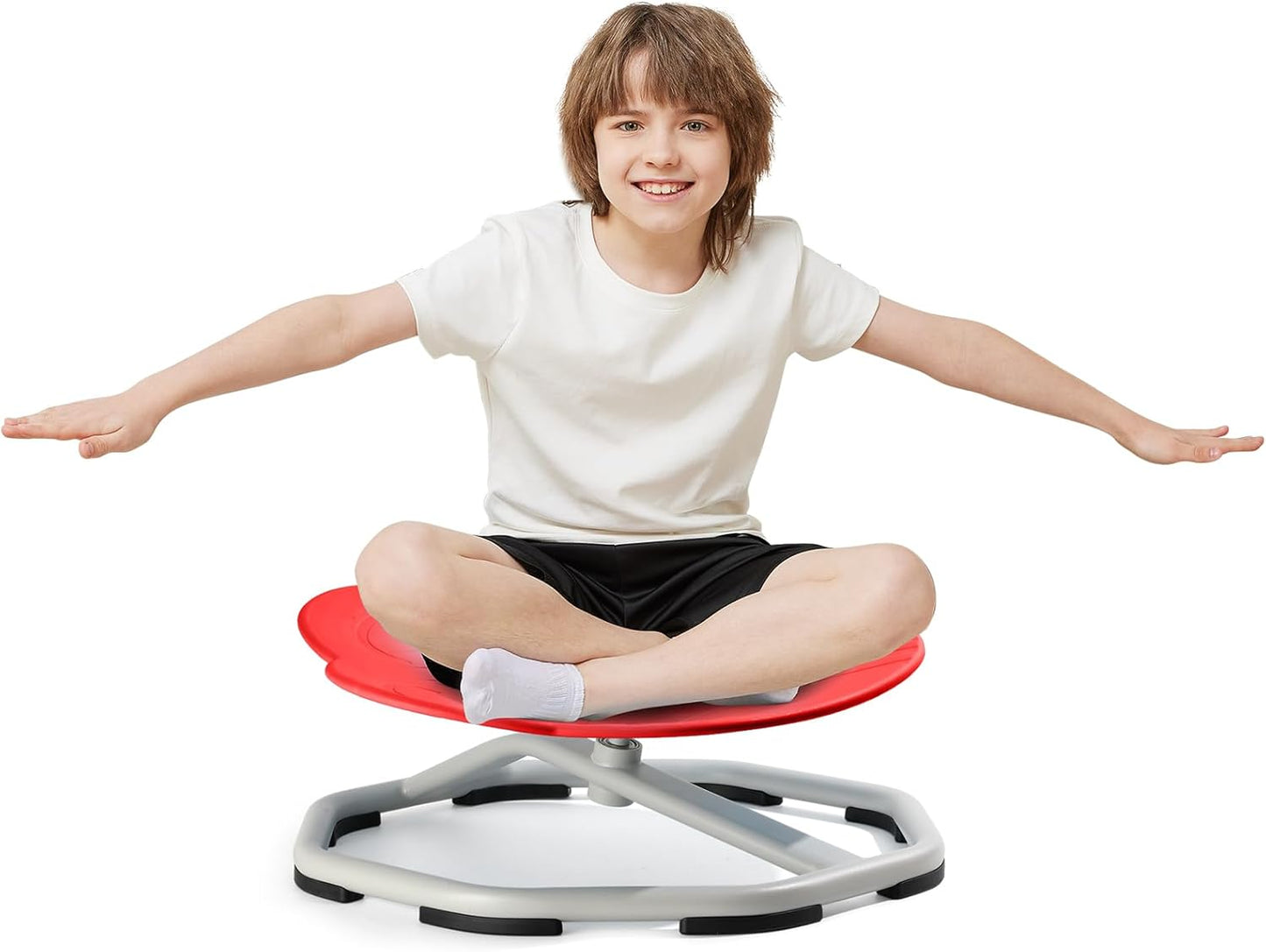 Red Sensory Spinning Chair for Autism & ADHD - Improve Coordination!