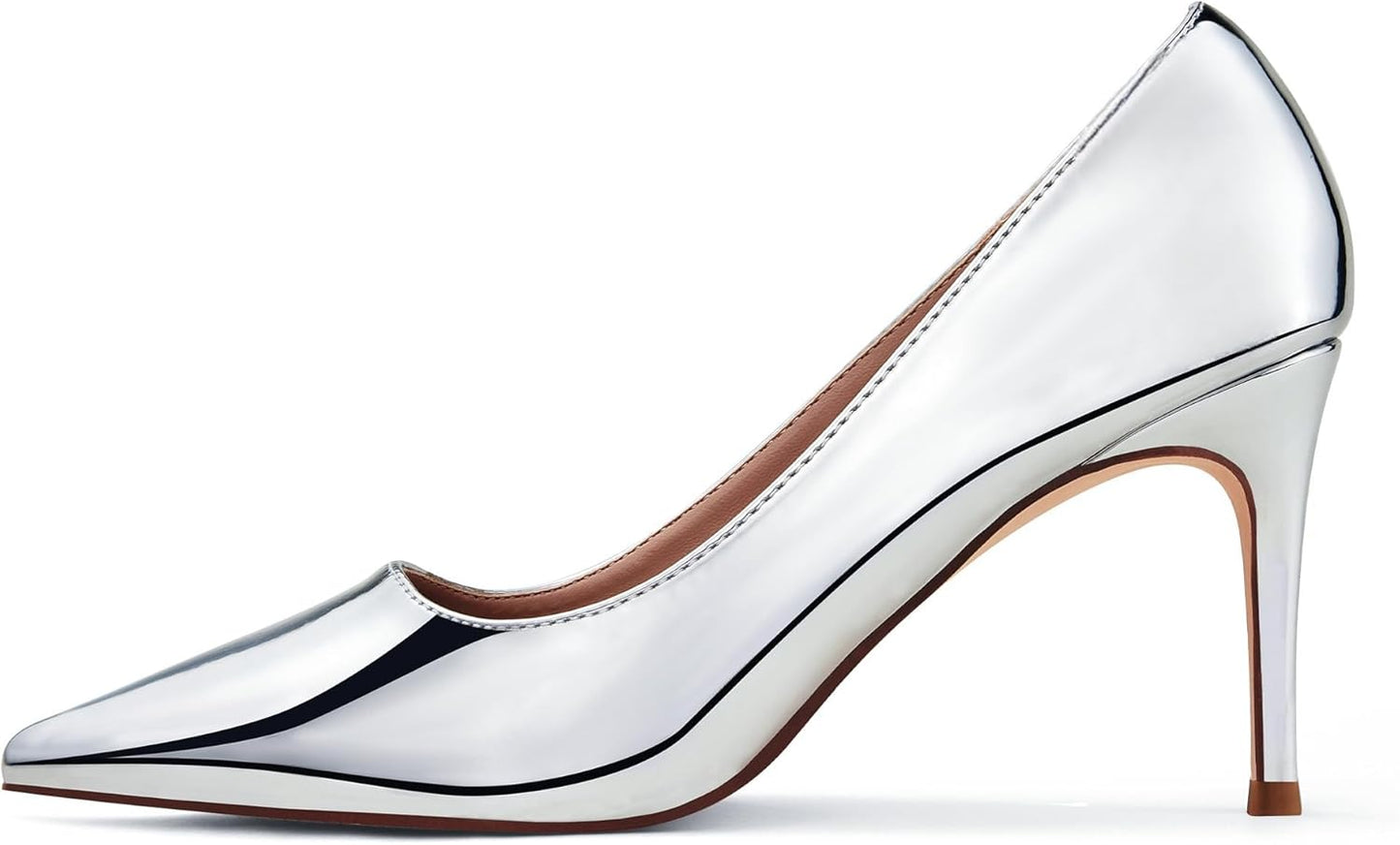 Elisabet Tang 3 in Classic Pointy Pull on Heeled Wedding Pumps