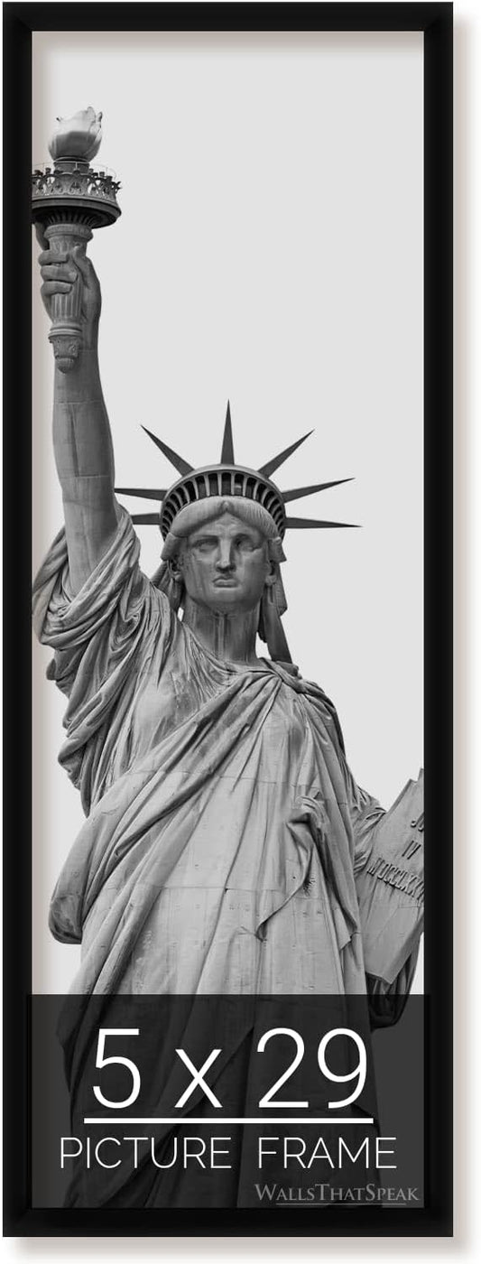 5x29 Black Picture Frame for Puzzles, Posters, and Photos