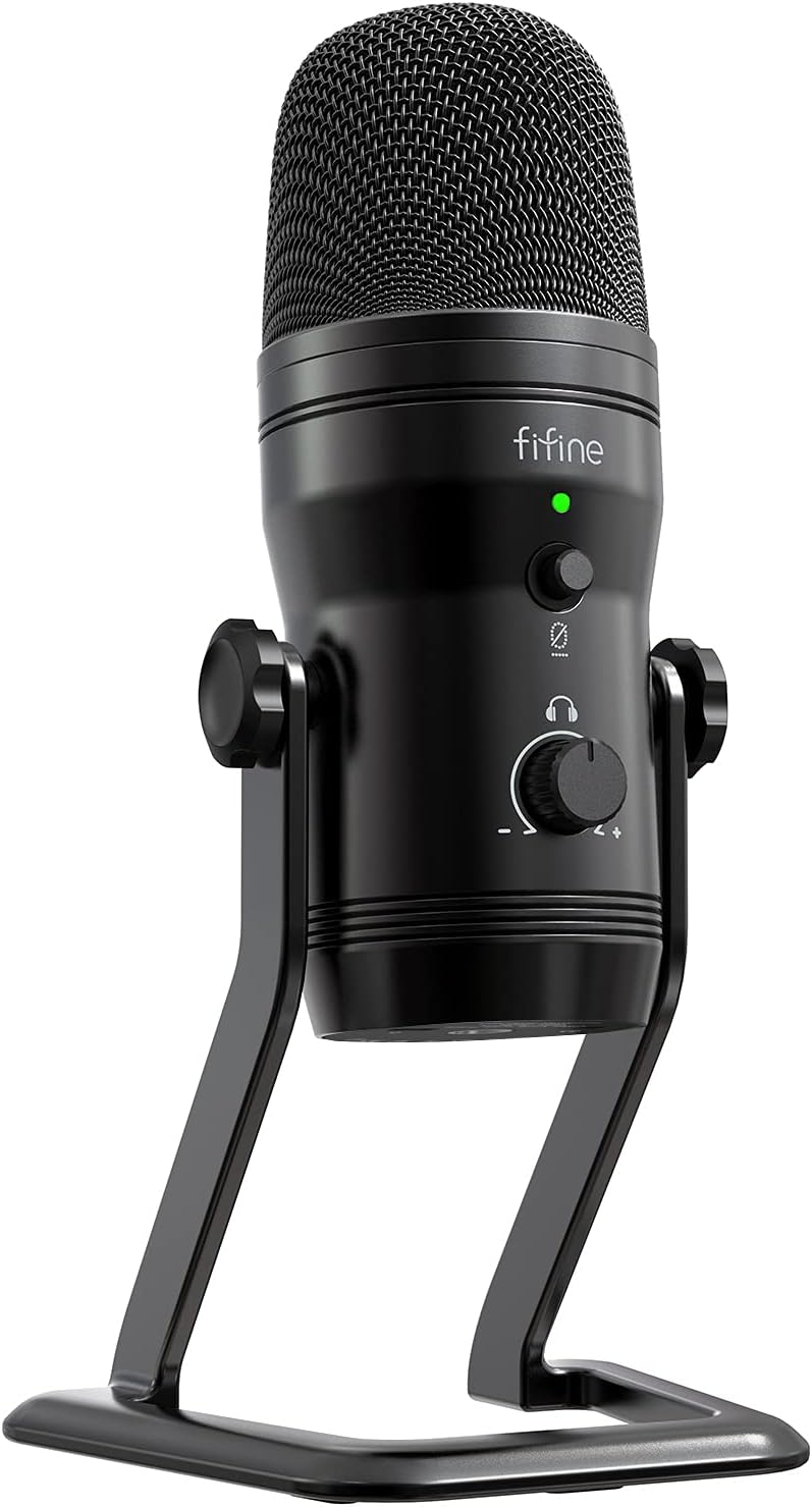 FIFINE USB Studio Recording Microphone for PC and Gaming