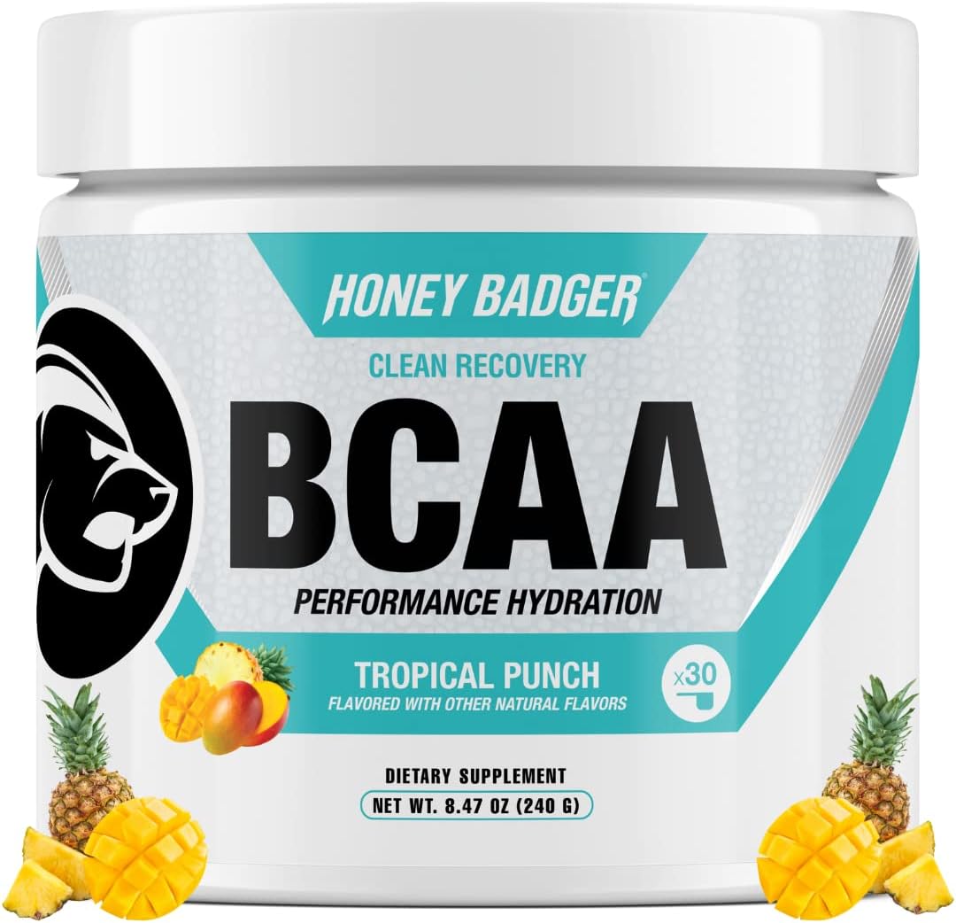Honey Badger BCAA + EAA Amino Acids Powder for Recovery