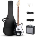 Full Size 4-String Electric Bass Guitar Kit - Solid Wood Playability