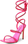 DREAM PAIRS Strappy Gladiator High Heels Stilettos - 4in Glam