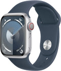 41mm Silver Aluminum Apple Watch Series 9 - Storm Blue Band