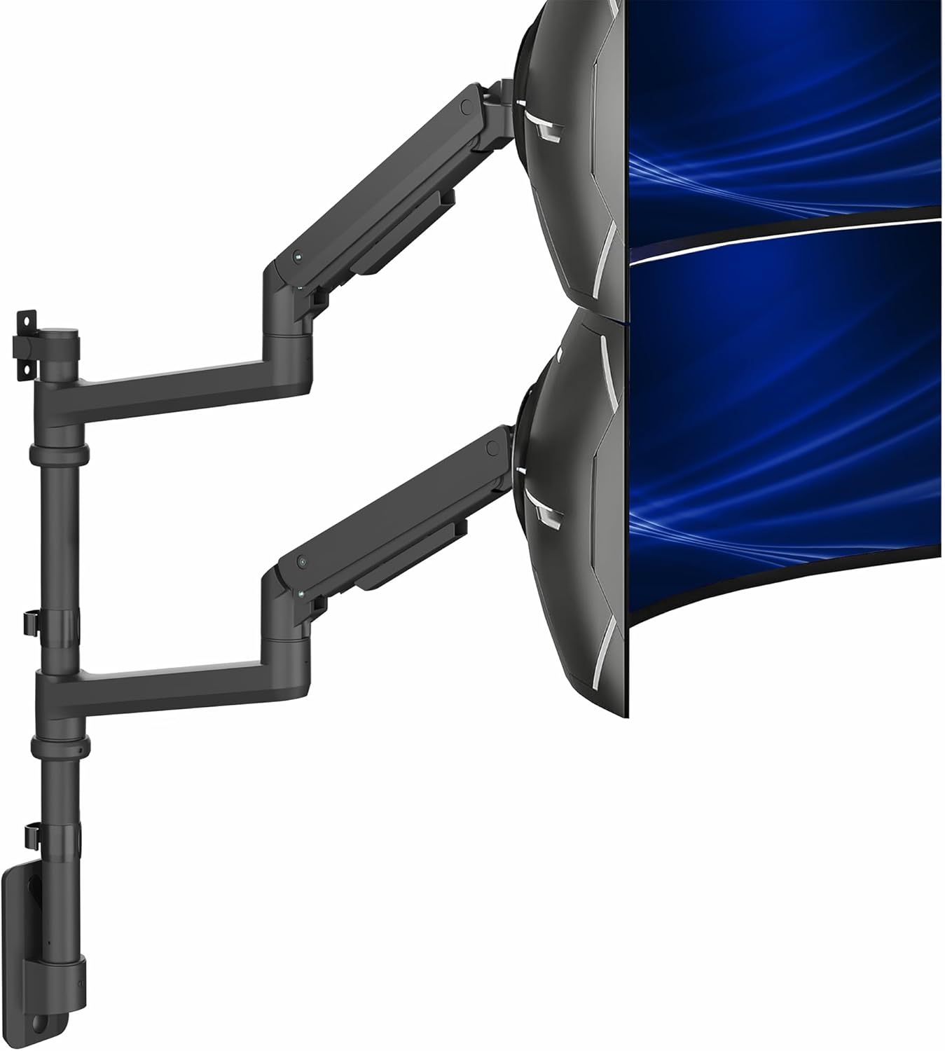 VIVO Pneumatic Arm Dual Ultrawide Monitor Wall Mount for 49 in Screens