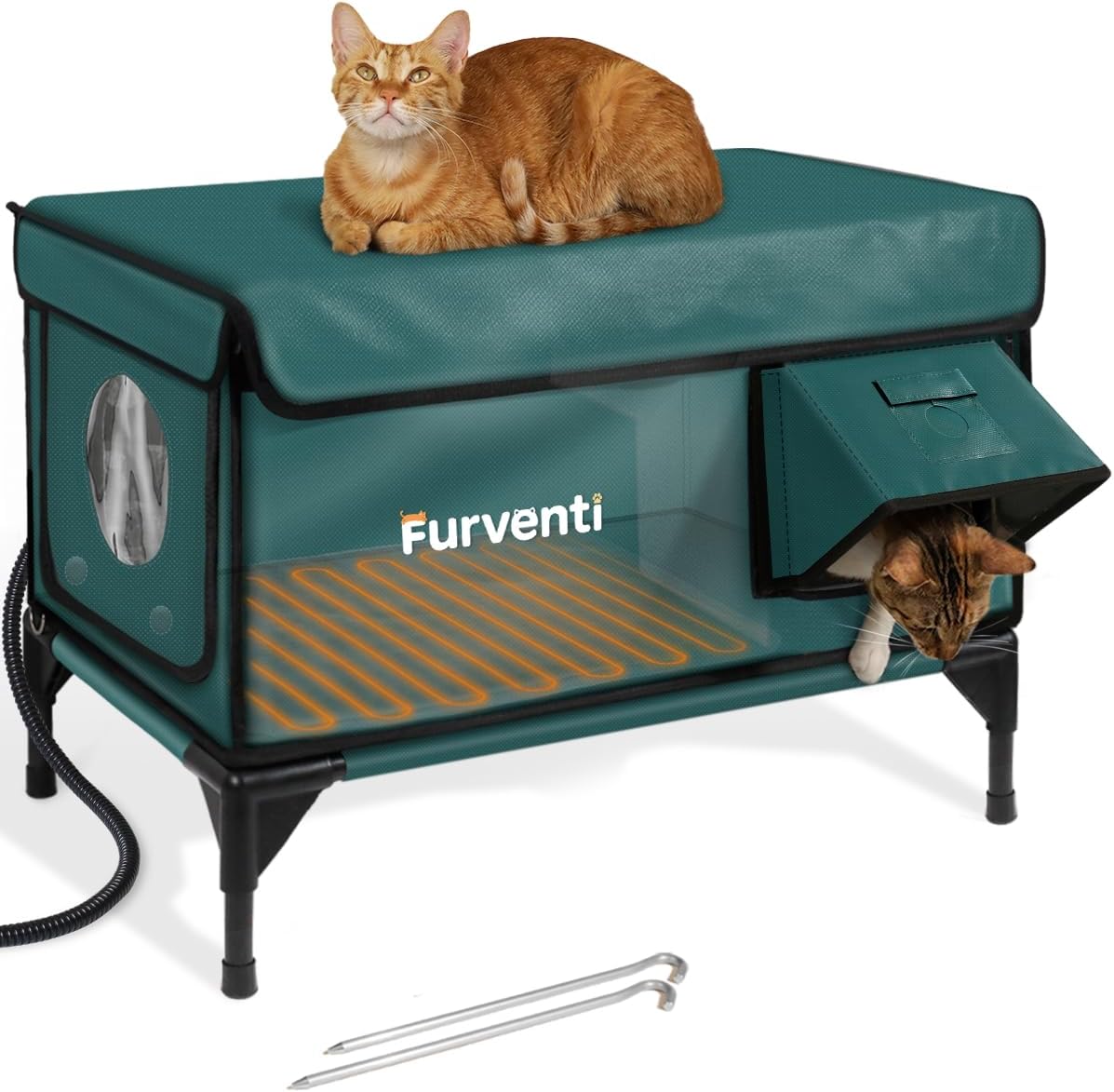 Outdoor Heated Cat House for Stray Cats - Insulated & Weatherproof