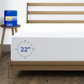 1000-Thread-Count King Fitted Sheet - 22in Deep Pocket White