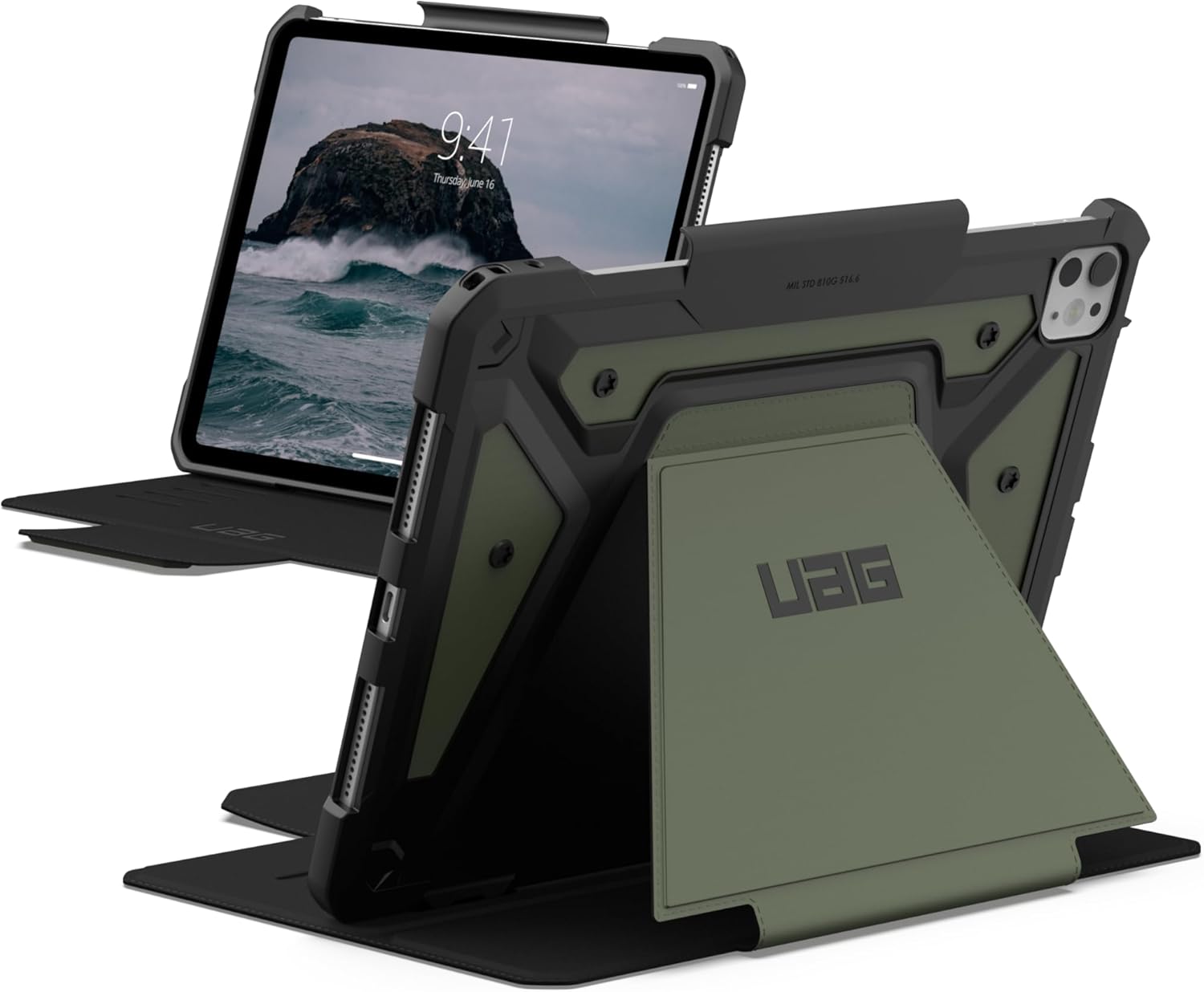 Rugged iPad Pro 11 Case with Adjustable Stand and Pencil Holder