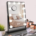 Black Vanity Mirror with Lights 12 Dimmable LED Bulbs - 10X