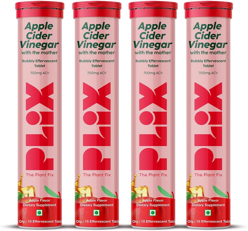 PLIX Apple Cider Vinegar Effervescent Tablets for Weight Loss