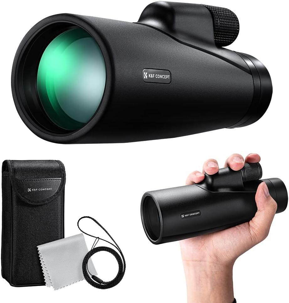 K&F Concept 12X50 HD Monoculars for Bird Watching and Hiking