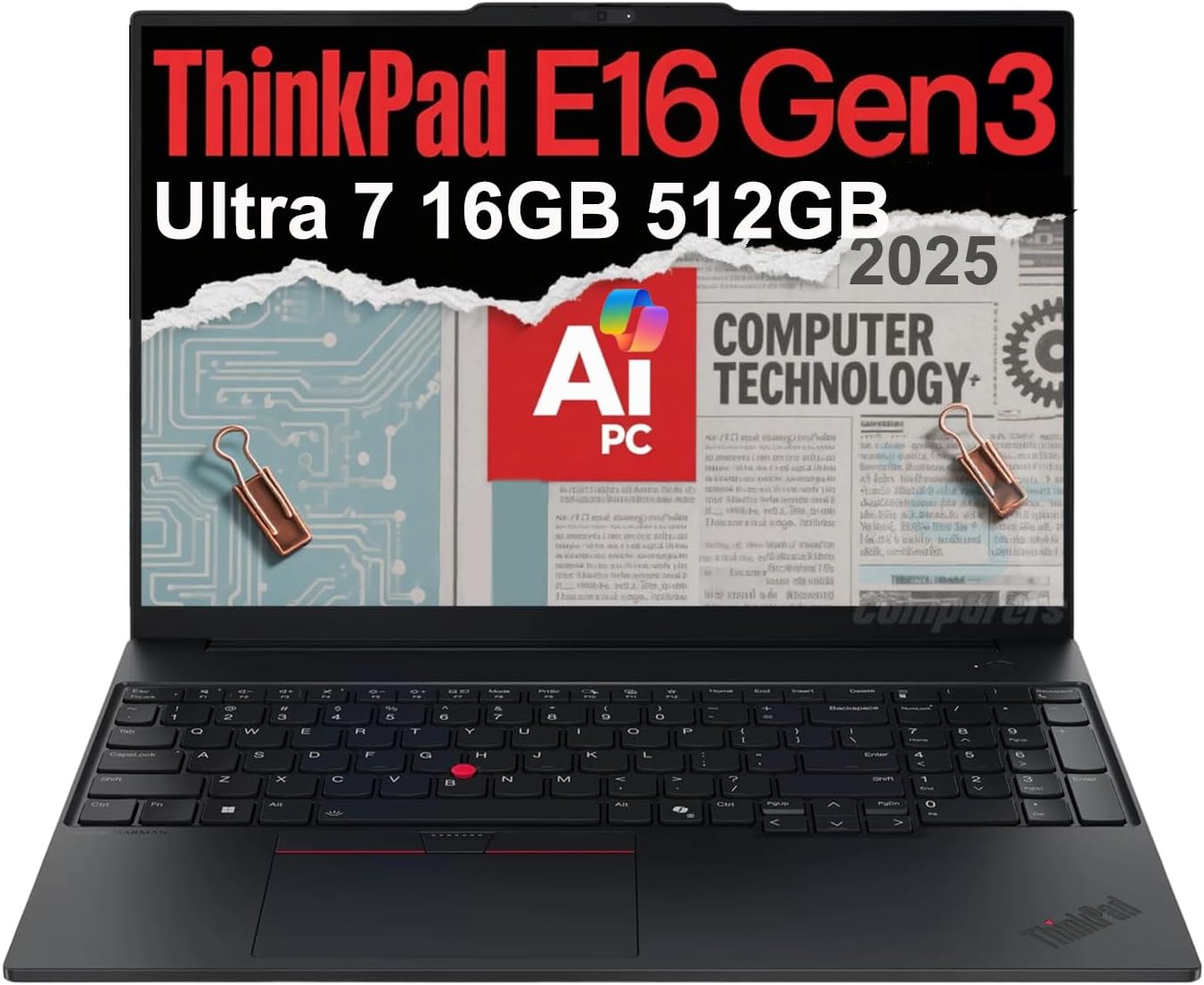 Lenovo ThinkPad E16 Gen 3 Business AI PC Laptop for Professionals
