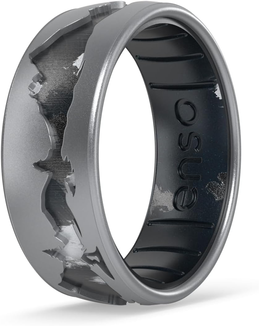 Etched Classic Silicone Rings from Enso Rings - Nature Collection