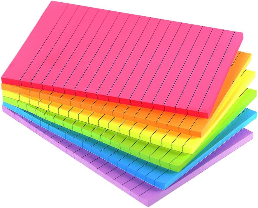 Super Sticky Bright Ruled Memo Pads - Vanpad