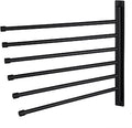 KES 13 in 6-Arm Swing Towel Bar - Space-Saving Matte Black